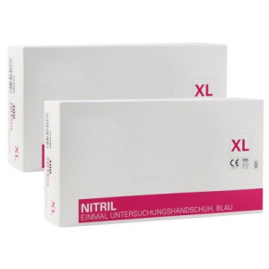 Riemax Nitril Einmalhandschuhe 2 x 100 Einweghandschuhe Größe XL puderfrei