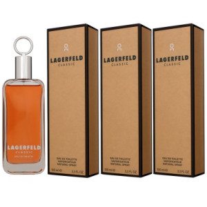 Karl Lagerfeld Classic 3 x 100 ml Eau de Toilette EDT Herrenduft