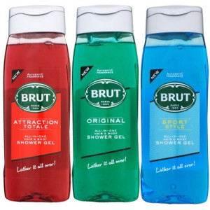Brut 500 ml All In One Hair & Body Shower Gel Duschgel - Attraction Totale