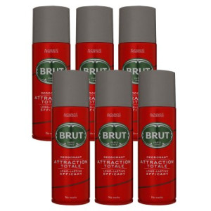 Brut Attraction Totale 6 x 200 ml Deo Spray Deodorant Spray Deospray