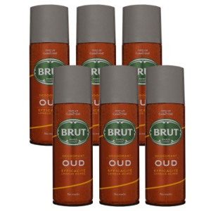 Brut Oud 6 x 200 ml Deo Spray Deodorant Spray Deospray Deodorant