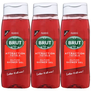 Brut Attraction Totale 3 x 500 ml All In One Hair & Body Shower Gel Duschgel