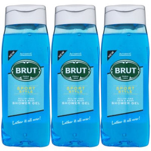 Brut Sport Style 3 x 500 ml All in One Shower Gel Duschgel Showergel