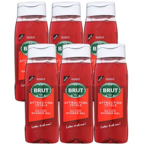 Brut Attraction Totale 6 x 500 ml All In One Hair & Body Shower Gel Duschgel