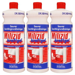 Dr. Schnell Milizid Kraftgel 3 x 1 Liter Sanitärreiniger Sauer
