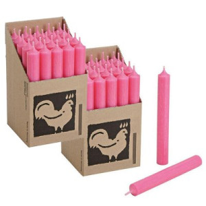 2 x 25 Stabkerzen Pink 180 x 22 mm Kerzenfarm Kerzen Candle