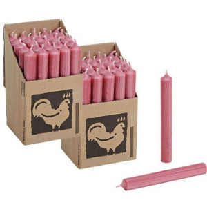 2 x 25 Stabkerzen Altrosa 180 x 22 mm Kerzenfarm Kerzen Candle
