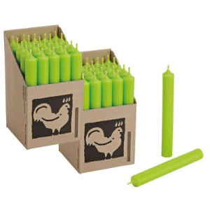 2 x 25 Stabkerzen Apfelgrün Apple Green 180 x 22 mm Kerzenfarm Kerzen Candle