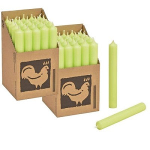 2 x 25 Stabkerzen Pastellgrün 180 x 22 mm Kerzenfarm Kerzen Candle