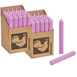 2 x 25 Stabkerzen Pastelllila 180 x 22 mm Kerzenfarm Kerzen Candle