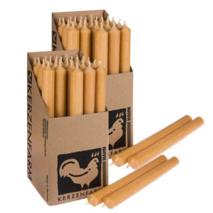 2 x 25 Stabkerzen Karamell 180 x 22 mm Kerzenfarm Kerzen Candle