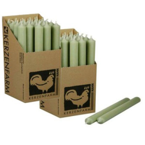 2 x 25 Stabkerzen Salbei 180 x 22 mm Kerzenfarm Kerzen Candle