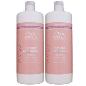 Wella Invigo Blonde Recharge 2 x 1000 ml Shampoo farbauffrischendes Blondshampoo