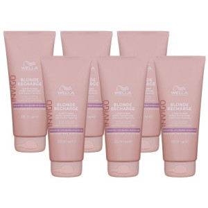 Wella Invigo Blonde Recharge 6 x 200 ml Conditioner für blondiertes Haar
