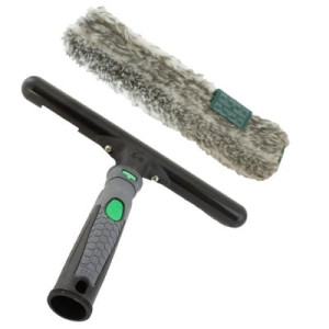 Unger ErgoTec Ninja Einwascher Trägerteil Fensterabzieher & Bezug grau 25cm