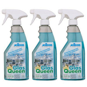 Kiehl GlasQueen 3 x 500 ml Glas- und Oberflächenreiniger mit Sprüher