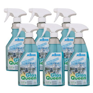 Kiehl GlasQueen 6 x 500 ml Glas- und Oberflächenreiniger mit Sprüher set