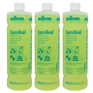Kiehl Sanikal 3 x 1L Sanitärraum-Hygiene säure- und chlorfreier Sanitärreiniger