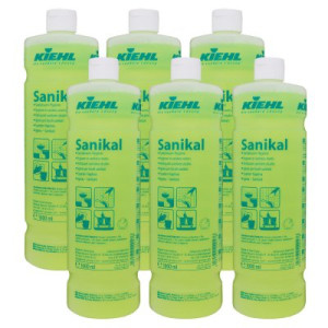 Kiehl Sanikal 6 x 1L Sanitärraum-Hygiene säure- und chlorfreier Sanitärreiniger