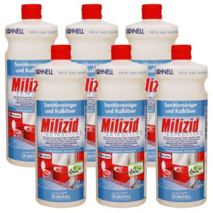 Dr. Schnell Milizid Sensitive 6 x 1 Liter Sanitärreiniger ohne Duft Farbstoffe