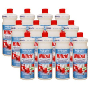 Dr. Schnell Milizid Sensitive 12 x 1 Liter Sanitärreiniger ohne Duft Farbstoffe