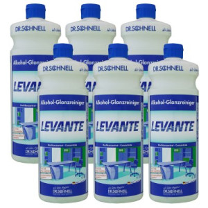 Dr. Schnell Levante 6 x 1 Liter Konzentrat Alkohol und Glanz Reiniger
