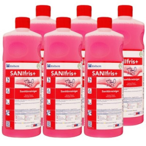 Dreiturm Sanifris+ 6 x 1 Liter Sanitärreiniger Unterhaltsreiniger Sanitärbereich