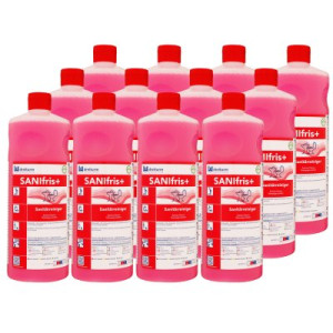 Dreiturm Sanifris+ 12 x 1 Liter Sanitärreiniger Unterhaltsreiniger Sanitärbereich