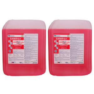 Dreiturm Sanifris+ 2 x 10 Liter Sanitärreiniger Unterhaltsreiniger Sanitärbereich