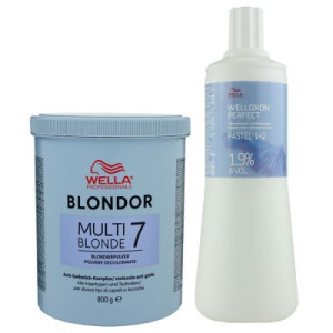 Wella Blondor 800 g Pulver & Welloxon Perfect 1,9% 1000 ml Entwickler