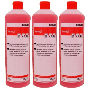 Ecolab Helotil 3 x 1 Liter Sanitär Grundreiniger für säurefeste Materialien