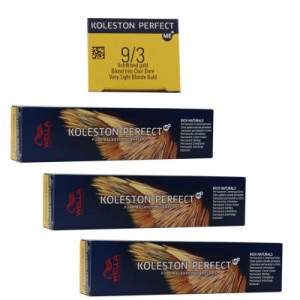 Wella Koleston 3 x 60 ml 9/3 lichtblond gold