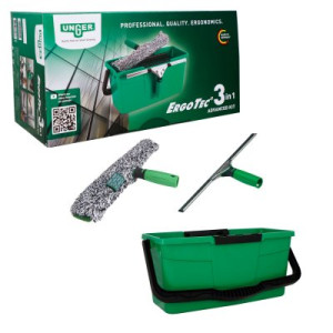 Unger Glasreinigungsset AK013 3 in 1 Starter-Set Neu Fensterwischset