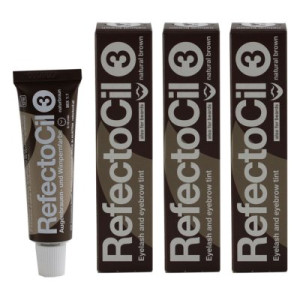 RefectoCil 3 Natural Brown naturbraun 3 x 15 ml Augenbrauenfarbe & Wimpernfarbe