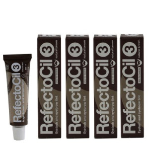 RefectoCil 3 Natural Brown naturbraun 4 x 15 ml Augenbrauenfarbe & Wimpernfarbe