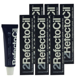RefectoCil 2 Blue Black blauschwarz 6 x 15 ml Augenbrauenfarbe & Wimpernfarbe