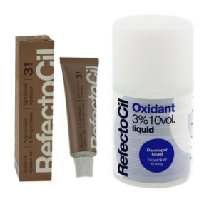RefectoCil Oxidant 3% Liquid Entwickler 100ml & 15ml RefectoCil Light Brown