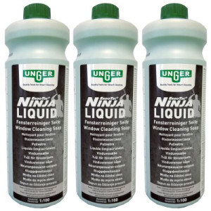 Unger Power Liquid FR10S 3 x 1 Liter Fensterreinigungsseife Reinigungsliquid