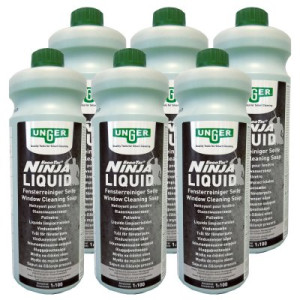 Unger Power Liquid FR10S 6 x 1 Liter Fensterreinigungsseife Reinigungsliquid