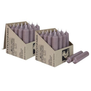 2 x 25 Stabkerzen Schlamm Erdig 100 x 22 mm Kerzenfarm Kerzen Candle