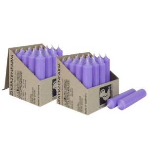 2 x 25 Stabkerzen Lavendel 100 x 22 mm Kerzenfarm Kerzen Candle