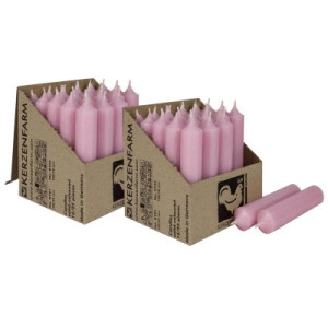 2 x 25 Stabkerzen Pastellaltrosa 100 x 22 mm Kerzenfarm Kerzen Candle