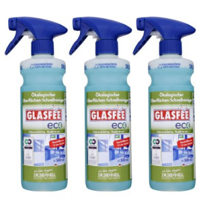Dr. Schnell Glasfee Eco 3 x 500 ml Glasreiniger mit Sprühkopf Spray