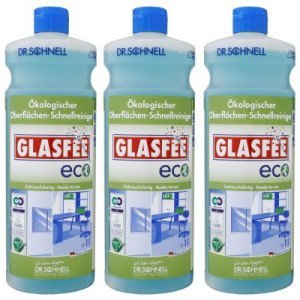 Dr. Schnell Glasfee Eco 3 x 1 Liter Ökologischer Glas- und Oberflächenreiniger