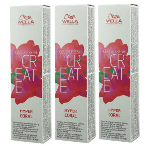 Wella Color Fresh Create 3 x 60 ml - 9 Hyper Coral