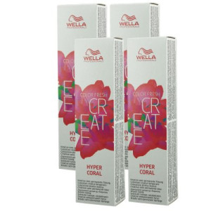 Wella Color Fresh Create 4 x 60 ml - 9 Hyper Coral