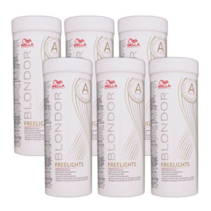 Wella Blondor Freelights 6 x 400 g weißes Blondierpulver