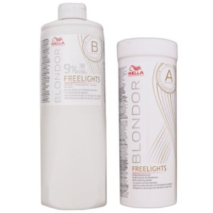 Wella Blondor Freelights 9% & 400g weißes Blondierpulver