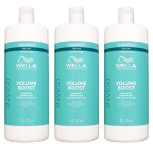 Wella Invigo Volume Boost 3 x 1000 ml volumenspendendes Shampoo