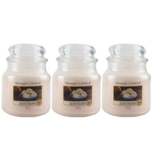 Yankee Candle Duftkerze Coconut Rice Cream im Glas Jar 3 x 411 g Housewarmer